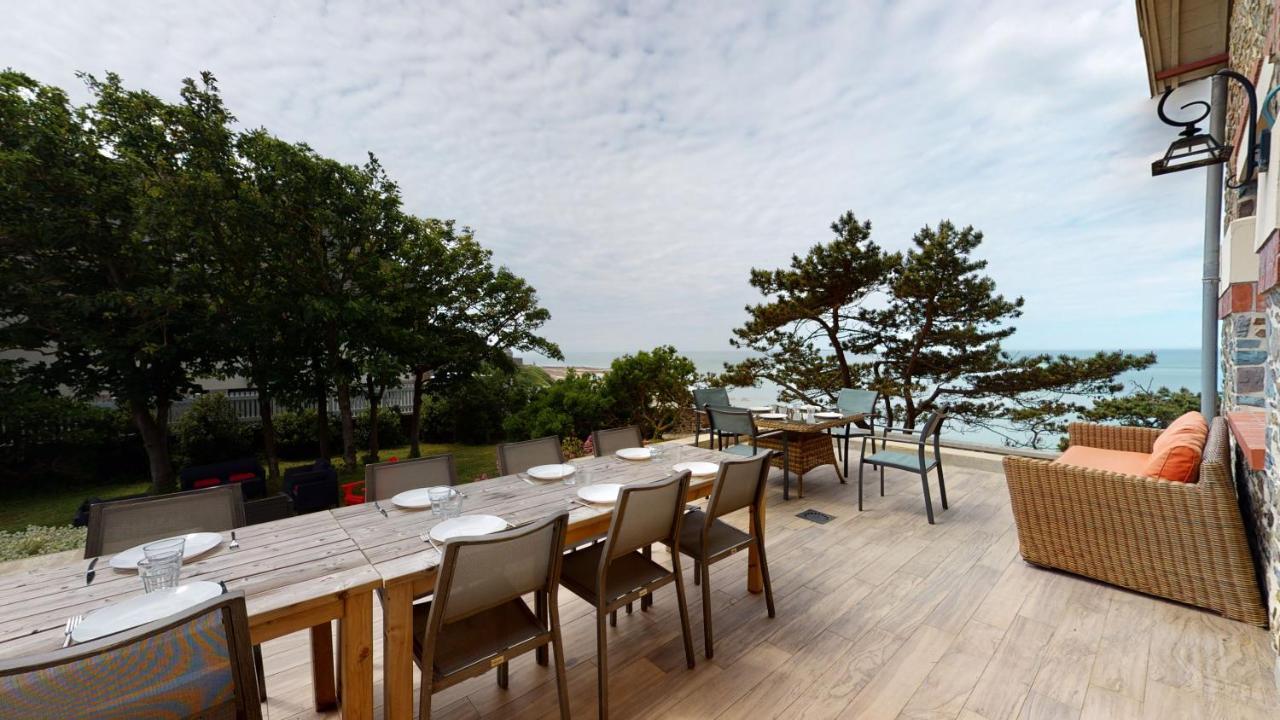 Les Roches Grises, Luxueuse Villa Face Mer, 4Etoiles, Spa Et Jardin Panoramique, Societe La Clef Decamp Granville Bagian luar foto