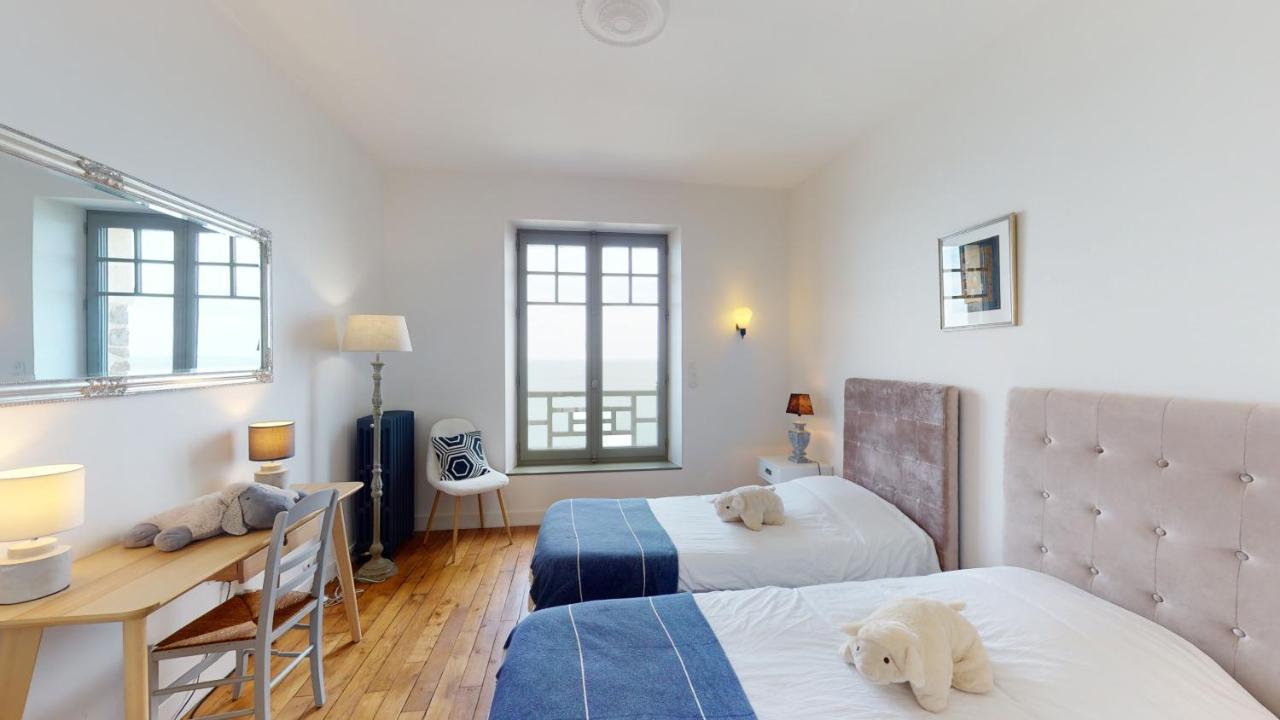 Les Roches Grises, Luxueuse Villa Face Mer, 4Etoiles, Spa Et Jardin Panoramique, Societe La Clef Decamp Granville Bagian luar foto