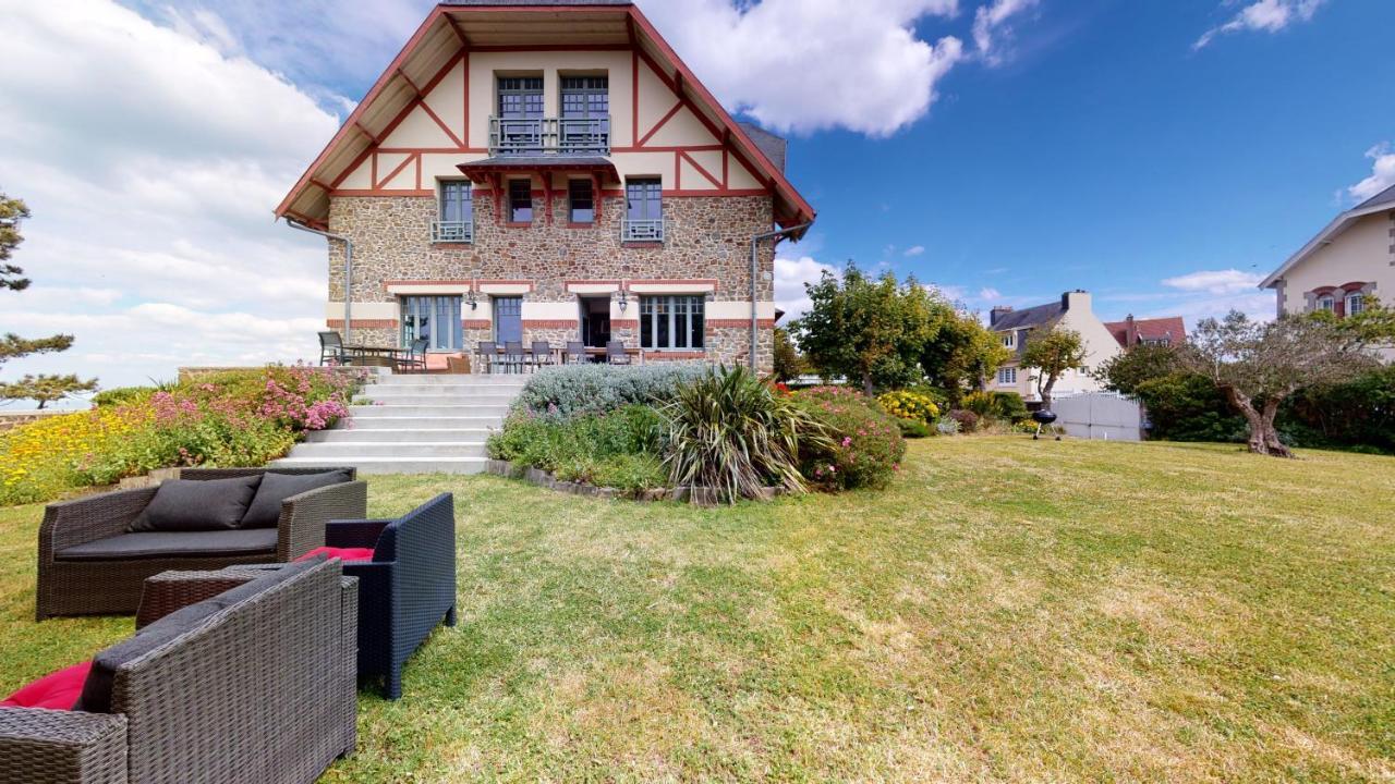 Les Roches Grises, Luxueuse Villa Face Mer, 4Etoiles, Spa Et Jardin Panoramique, Societe La Clef Decamp Granville Bagian luar foto
