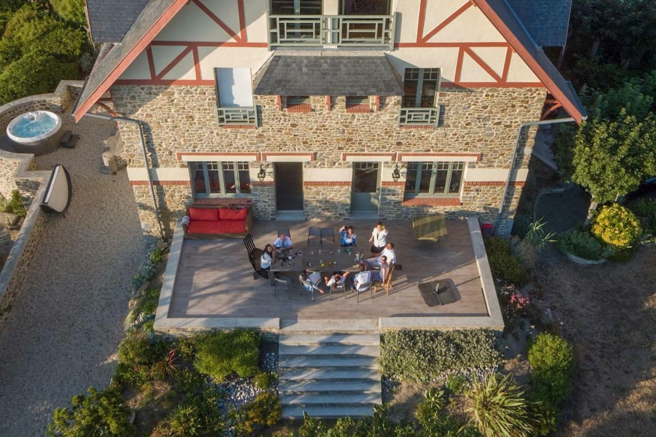 Les Roches Grises, Luxueuse Villa Face Mer, 4Etoiles, Spa Et Jardin Panoramique, Societe La Clef Decamp Granville Bagian luar foto