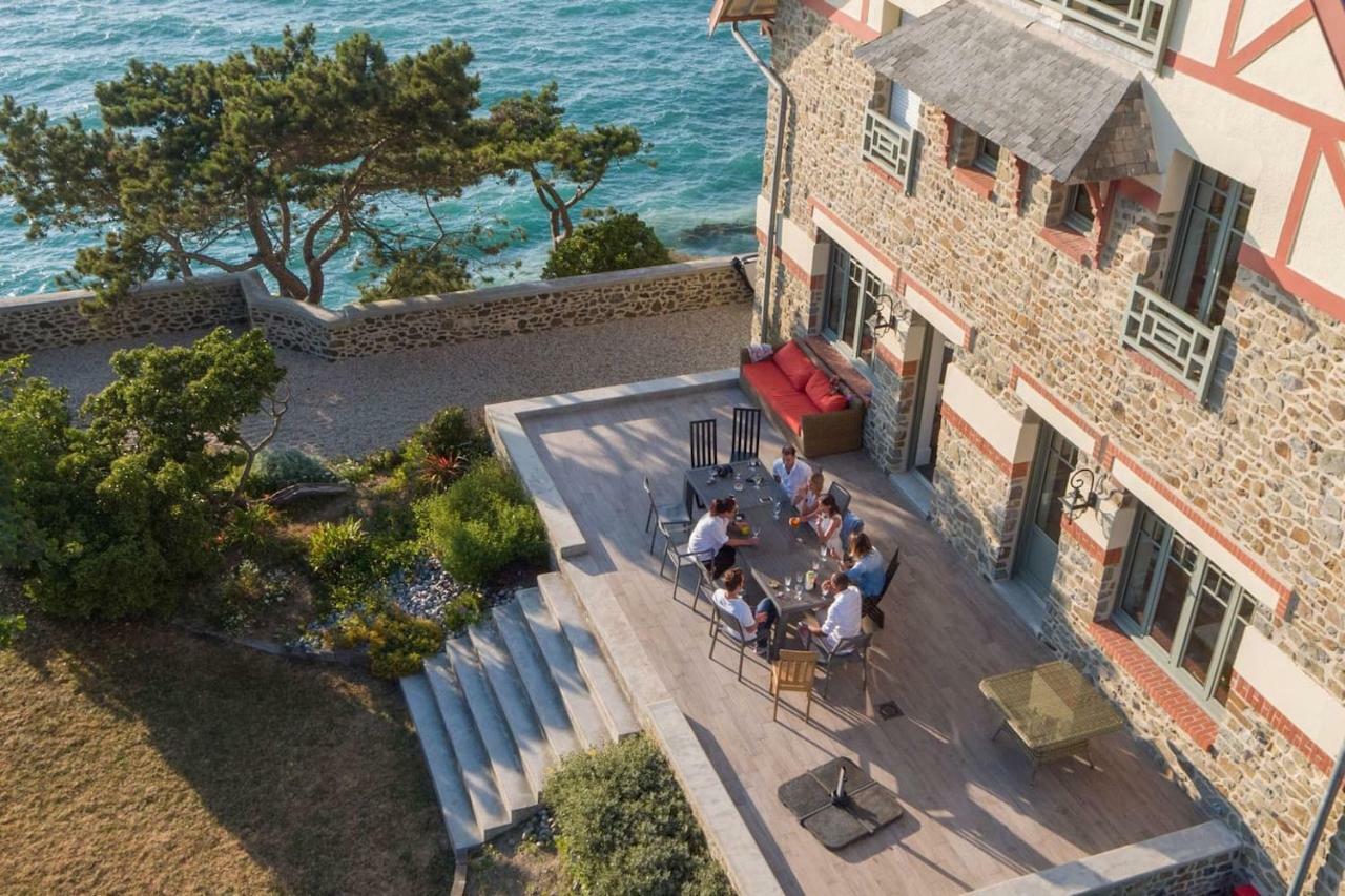 Les Roches Grises, Luxueuse Villa Face Mer, 4Etoiles, Spa Et Jardin Panoramique, Societe La Clef Decamp Granville Bagian luar foto