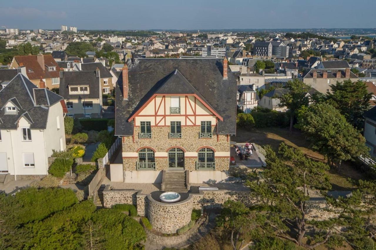 Les Roches Grises, Luxueuse Villa Face Mer, 4Etoiles, Spa Et Jardin Panoramique, Societe La Clef Decamp Granville Bagian luar foto